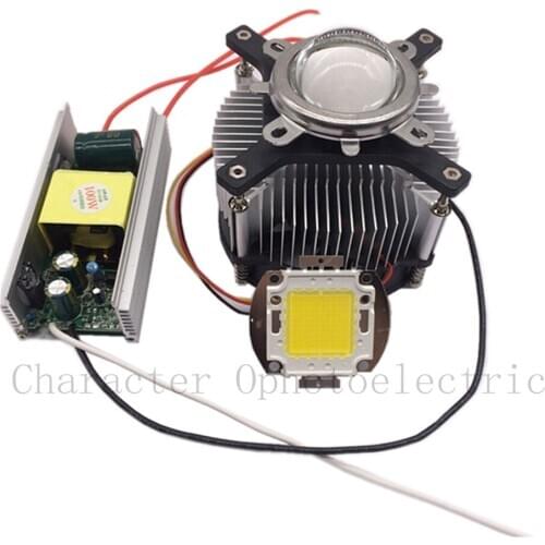 100W LED att High Power warm/cool White LED Light +Heatsink Cooler+100W LED Driver 85-265v