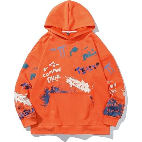 Oversized Men Tie Dye Harajuku Hoodies Pullover 2020 Mens Japanese Streetwear Hoodie Male Korean Printed Fashions Sweatshirts