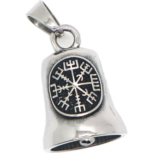 Unisex 316L Stainless Steel Cool Vikings Amulet Bell Pendant