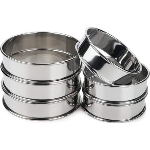WSFS Hot 6 Pack Double Rolled English Muffin Rings,Stainless Steel Crumpet Rings,Heat-Resistant Tart Rings,Round Cake Baking Rin