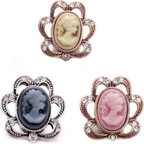 10pcs/lot Wholesale 18mm Snap Button Jewelry Leopard Print 18mm Metal Snap Silver Plated Buttons Rhinestone Snaps Jewelry