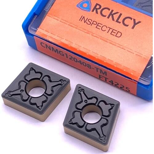10pcs RCKLCY high quality CNMG120408 TM FT4225 High quailty External Turning tool carbide insert for steel