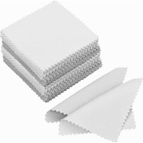 10pcs Jewelry Cleaning Cloth Polishing Cloth for Sterling Silver Color Polishing Silver Burnishing Buffing Cleaner Rub Tool