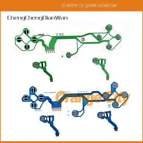 100sets/lot Original Green Blue Conductive Film LR Function Cross Key Flex Button Ribbon Cable For Playstation 5 PS5 Repair Part