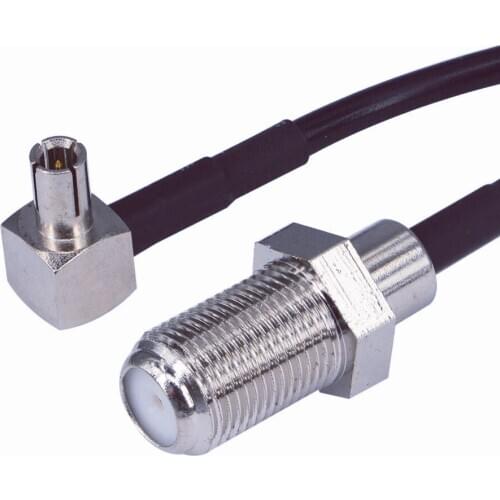 100pcs F Type Female Jack To TS9 Male Right Angle RG174 Pigtail Cable 15cm For 3g 4g Modem