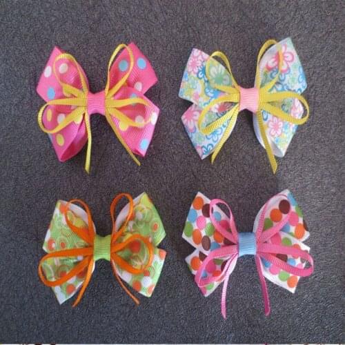 20pcs blessing good girl boutique 3" Butterfly hair Bow Headwear/children Colors free shipping