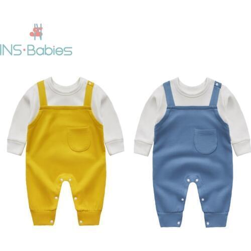 2020 Newborn Boys Girls Autumn romper soft Clothes Cotton Clothes Infant Long Sleeved Rompers Baby Boys Climbing Outwear infants