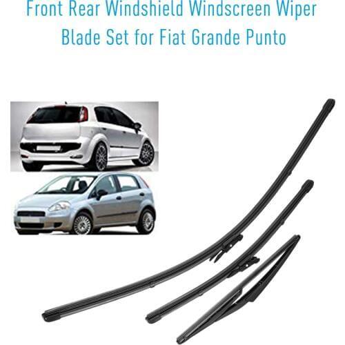 KKMOON 3pcs Front Rear Windshield Wiper Blades Car accessories Fit For Fiat Grande Punto