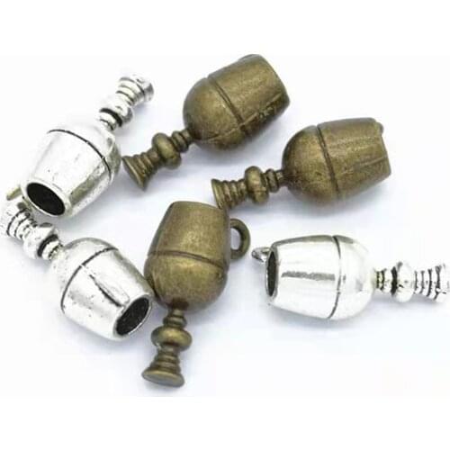 8pcs/lot 14x13mm Zinc Alloy Antique Silver Antique Bronze Wine Glass Charms Pendants For DIY Jewelry Making