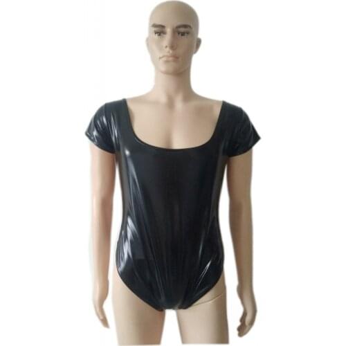 Big round neck shiny metallic Spandex Dancewear Bodysuit Ballet Gymnastics Leotard jumpsuit Unitard short Sleeve for adult kids