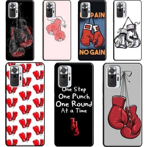 Boxing Gloves Phone Case For Xiaomi Redmi Note 10 8 9 Pro Note 8T 9S Coque For Redmi 9C 9T K40 7A 8A 9A