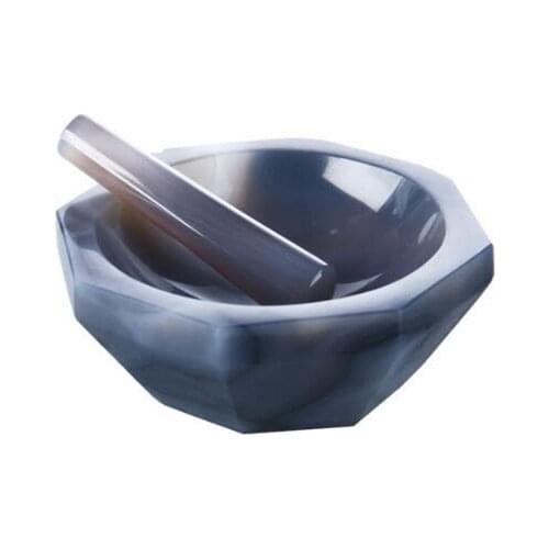 ID: 100mm High Quality Natural Agate Mortar and Pestle for Lab Grinding