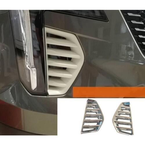 JanDeNing 2PCS/Set ABS Chrome Front Fog Lights Lamp Cover Frame Trim Emblems For Cadillac XT4 2018