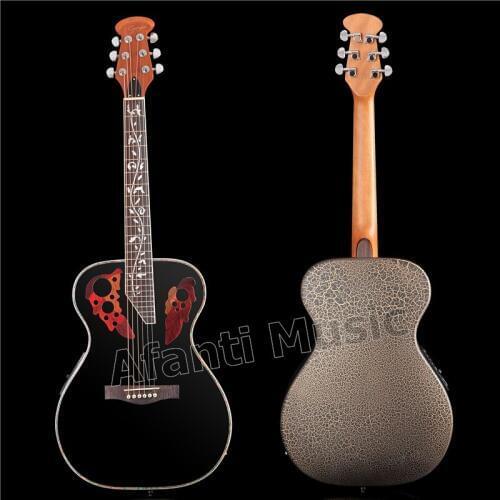 HOT! Afanti Music Super Roundback/ Carbon Fiber Back & Side Acoustic guitar with 4 sections EQ (ANT-161)