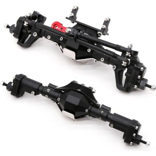 RC Metal Steel Front / Rear Portal Axle Kit For 1/10 Axial SCX10 II 90046 90047 RC Crawler Car Metal Spare Parts Accessories