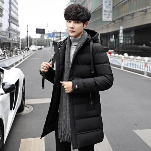 2019 Autumn Winter Mens Long Jacket Parkas Men Warm Casual Parka Coat Medium-Long WaterProof Thickening Hat Jacket Parka Men
