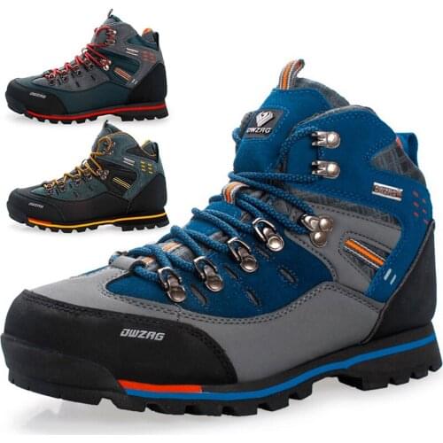 High-quality Hiking Shoes Men Outdoor Anti-design High-top Hiking Boots Leather Waterproof Adventure Shoes Fashion Casual Shoes
