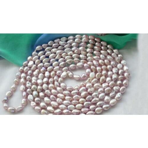 9x10mm purple baroque Pearl 80cm 200cm 30'' 78'' necklace natural Freshwater PEARL Women Jewelry 35cm 43cm 15'' 17