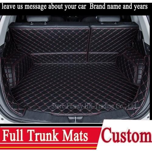 Full trunk 3D mats leather pad for Audi A1 A4 A6L A42 S3 Q3 Q5 Q5 all weather tray carpet cargo