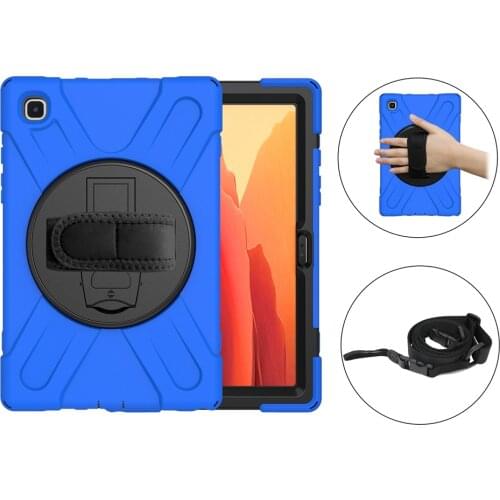 Shockproof Kids Safe PC Silicon Stand Shoulder Strap Tablet Cover For Samsung Galaxy Tab A7 2020 SM-T500 SM-T505 10.4 inch Case