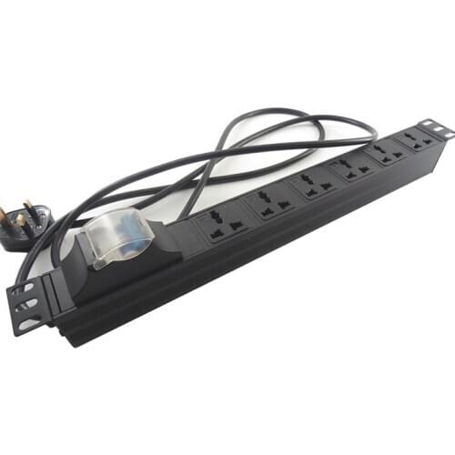 PDU Aluminum alloy Universal output Power Strip Short circuit protection break switch Socket Singapore Large pitch adapter