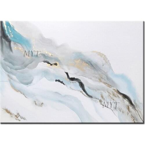 The Blue One Is Like Running Water Oil Painting Handpainted Paintings Wall Art Home Decor Picture Modern Oil Painting On Canvas