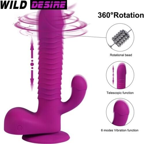 2020 Adult Supplies Sex toy Big Dildo XXL Vibrator Telescopic Swing For Women Female Artificial Penis Vibrators Goods Adults 18