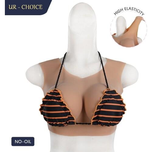 Fake Breasts Silicone B Cup 1600G Lifelike Cosplay Shemale Simulated Boobs Drag Queen Transgender Boobies For Men Mastectomy