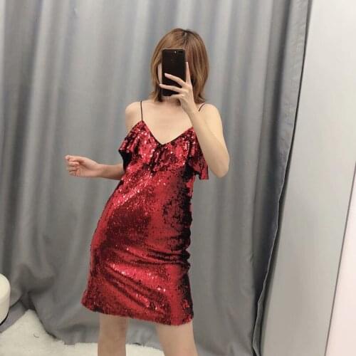 Womens Party Skirt Sexy Shiny Fashion Dance Suspender Skirt 2021 New Products