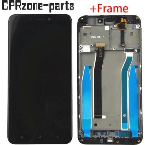 5.0" Black / White with frame For Xiaomi Redmi 4X LCD display with touch screen sensor digitizer assembly free shipping