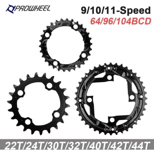 Prowheel MTB 3 Speed Chainring 8 9 10 11 Speed 22/32/42T Chainwheel 22/32/44T Sprocket 22/30/40T Crankset 64/96/104 BCD