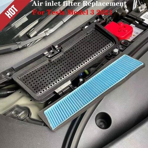 For Tesla Model 3 2021 Car Air Filter Activated carbon filter air inlet filter Replacement 1pc