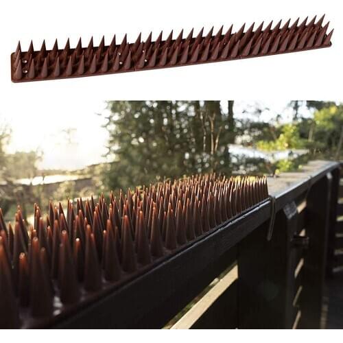 12pcs Bird Cat Dogs Repellent Plastic Strips Drive Down Bollard Birds Spikes Anti Pigeons Birds Spikes 43CM