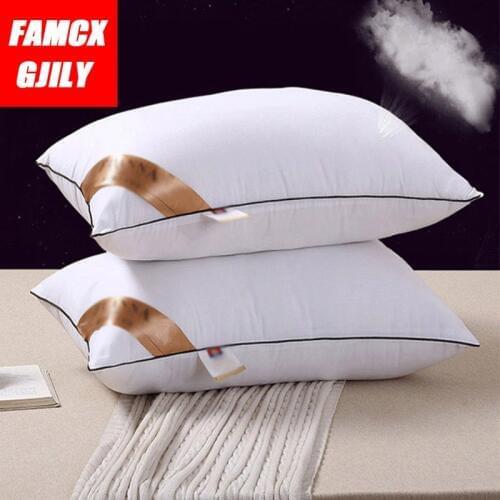 2Pcs 70x40cm Pillow Inner Core High-elastic PP Cotton Cushion Pillow Lumbar Compression Polyester Hollow Cotton Filling