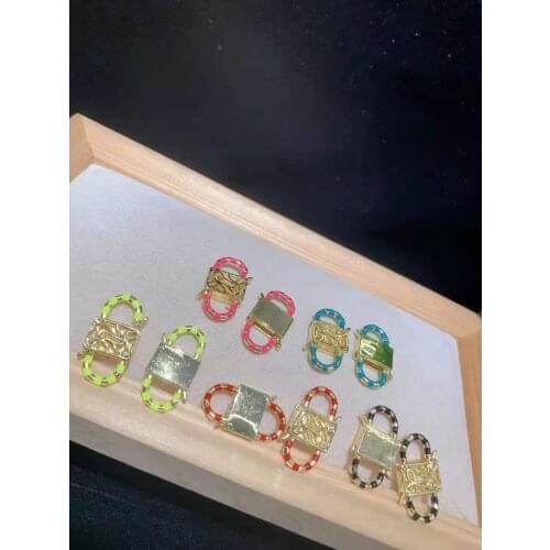 2pcs/lot Womens High Quality Classic Paper clip Pendant jewelry accessories Pendants，gold inlaid with high quality zircon