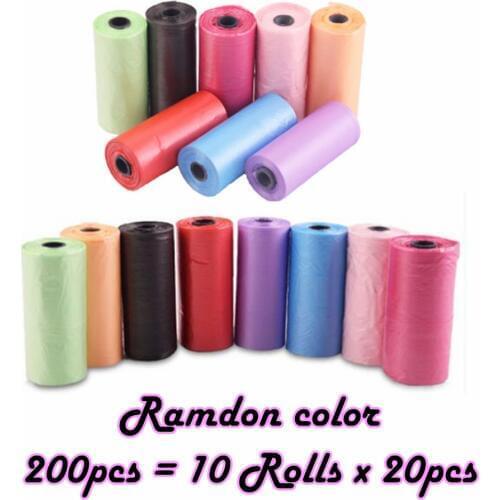 200pc/10 Rolls Pet Poop Bags Dog Cat Eco-Friendly Waste Pick Up Clean Bag