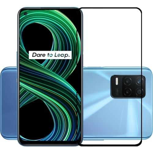 25 Pcs/Lot Full Cover Screen Protectors For Realme 8 5G Scratch Proof Protective Film Tempered Glass