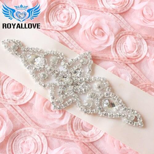 30 Pcs Handmade Bling Sew On Beaded Crystal Rhinestone Applique for Wedding Ornaments Baby Girl Hair Accessories Lace Garter