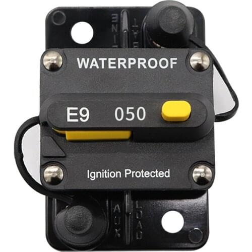 30-50A AMP Circuit Breaker Dual Battery IP67 Waterproof 12V 24V Fuse Manual Reset Car Circuit Breaker