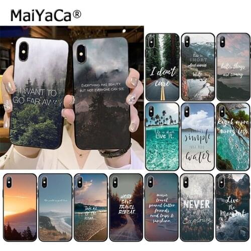 Travel mountain sea beach quotes Phone Accessories Case for iphone 11 12 Pro XS MAX XS XR 8 7 6 Plus 5 5S SE 12mini