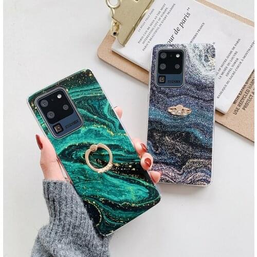 Marble stand Soft silicon phone case for Samsung Galaxy A42 S21 Plus Ultra S10 S20 FE Note 10 Pro 20 A10 M10 A20 A30 A50 Cover
