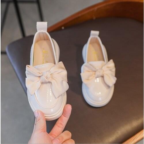 Spring Autumn Girls Shoes Bling Princess Shoes Glitter Bowtie Children Flats Kids Shallow Shoes Baby Single Shoes Toddlers