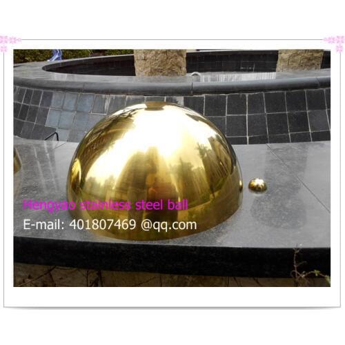 42 mm diameter, 201 stainless steel gold hemisphere, hollow hemisphere, metope adornment,plating titanium