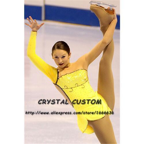 Crystal Custom Figure Skating Dresses Girls New Brand Ice Skating Dresses For Competition DR4515