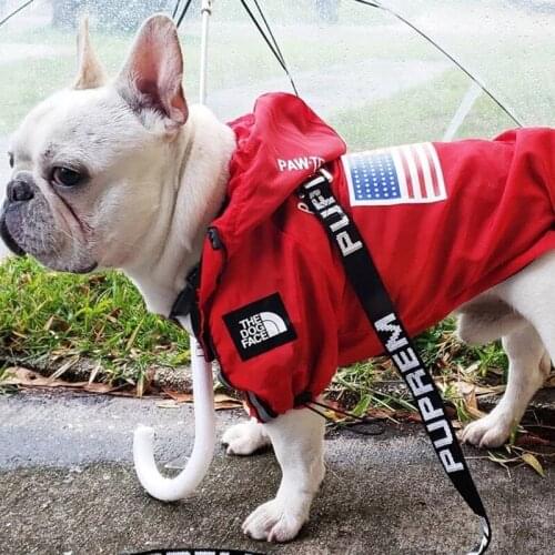 Quality Waterproof Dog Raincoat for Dogs Clothes French Bulldog Pug Raincoats Fashion Big Dogs Raincoat Handsome Pets Sweatshirt