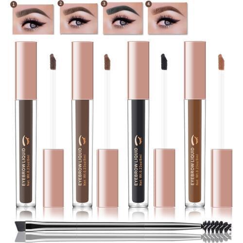 Eyebrow pencil 4 colors Double-Headed Eyebrow Pencil Natural Waterproof Rotating Automatic Triangle Eyebrow Pencil With Brush