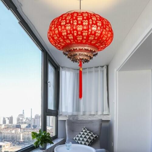 Chinese Style Festive Red Wedding Lantern Balcony Gate Wedding New House Decoration Happy Chandelier Lantern birthday party