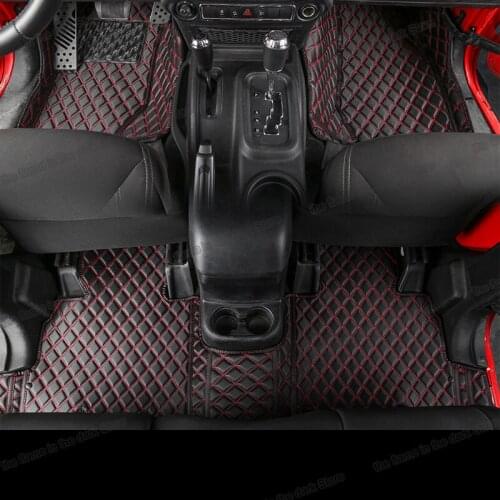 Leather car floor mats for jeep wrangler JK 2007 2008 2009 2010 2011 2012 2013 2014 2015 2016 2017 accessories automobile carpet