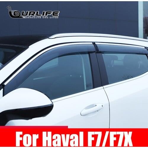 For Haval F7 F7X 2019 2020 2021 window visor car rain shield deflectors awning trim cover exterior car-styling Accessories parts