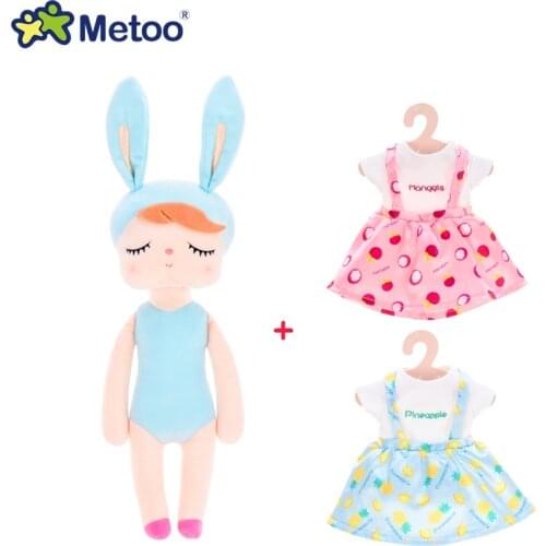 Metoo Plush Toys Angela Dolls Stuffed Animals With Box Dressing Doll Rabbit Cute Girl Gift for Kids Children Christmas Birthday